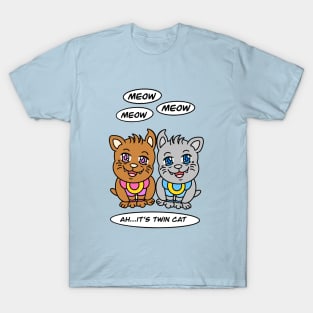 Cartoon twin kitties T-Shirt